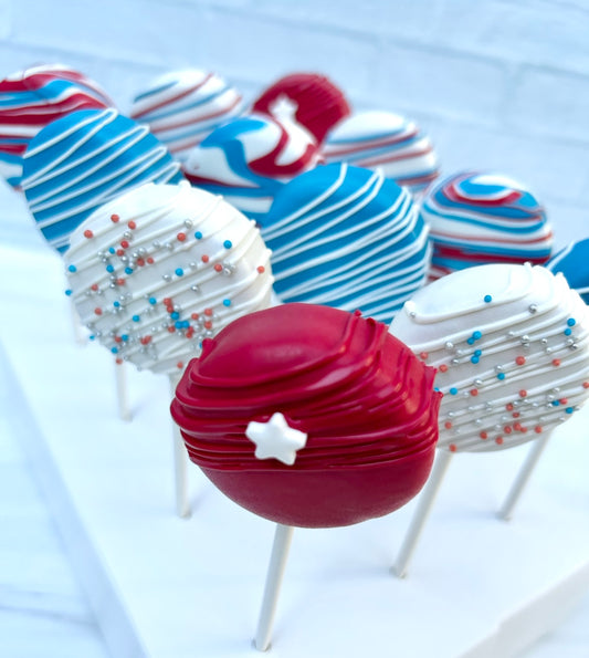 Red, White and Blue Pops